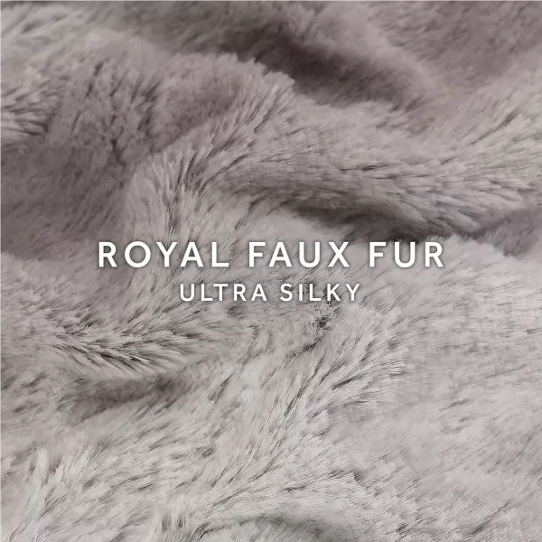 Sunbeam Royal Faux Fur White Grey Heated Personal Throw  Blanket CozyWarm Adjustable Heat SettingsWhite Grey Heated Throw Blanket