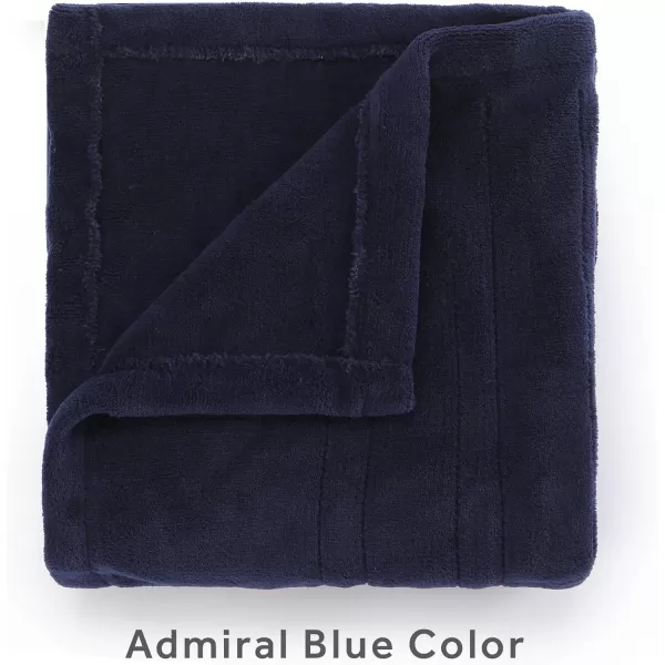 Sunbeam Royal Luxe Cabernet Heated Personal Throw  Blanket CozyWarm Adjustable Heat SettingsThrow Admiral Blue