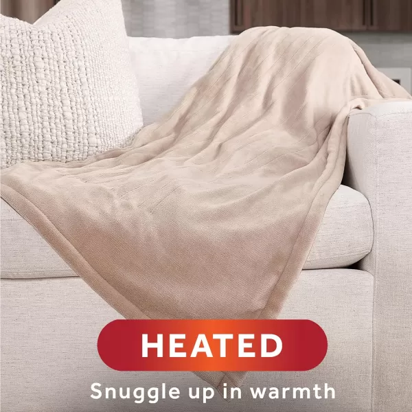 Sunbeam Royal Luxe Cabernet Heated Personal Throw  Blanket CozyWarm Adjustable Heat SettingsThrow Peyote