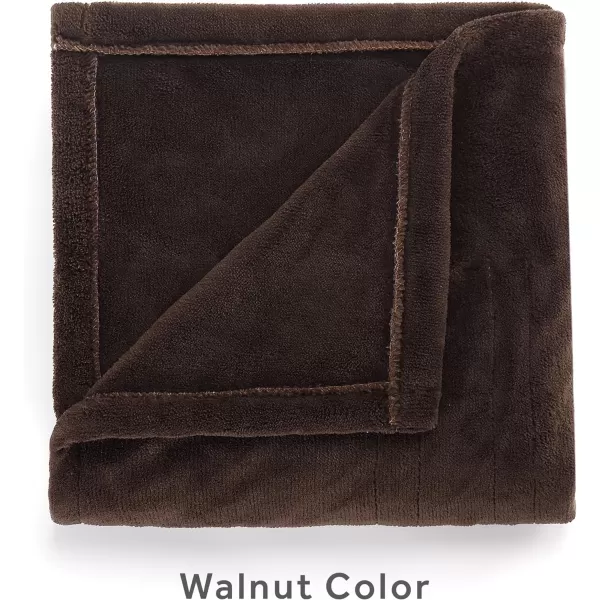 Sunbeam Royal Luxe Cabernet Heated Personal Throw  Blanket CozyWarm Adjustable Heat SettingsThrow Walnut