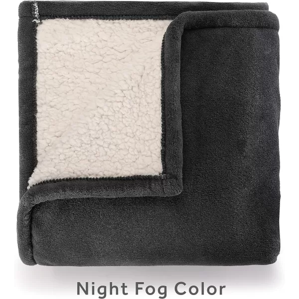 Sunbeam Royal Luxe Sherpa Night Fog Heated Blanket  KingQueen Night Fog