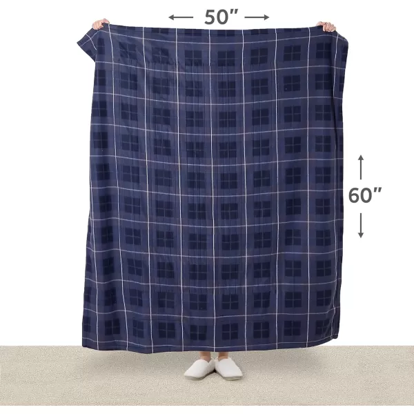 Sunbeam Royal Ultra Rodeen Blue Plaid Heated Personal Throw  Blanket CozyWarm Adjustable Heat SettingsRodeen Blue Plaid