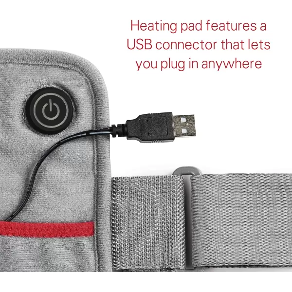 Sunbeam USB Heating Pad for Back Shoulder Arm and Leg Pain Relief with Power Bank Pocket and Auto Shut Off 125 x 75 GreySunbeam USB Heating Pad for Back Shoulder Arm and Leg Pain Relief with Power Bank Pocket and Auto Shut Off 125 x 75 Grey