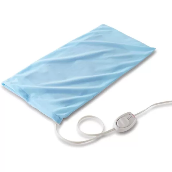 Sunbeam Heating Pad for Back Neck and Shoulder Pain Relief with Sponge for Moist Heating Option 12 x 15 BlueExtra Large