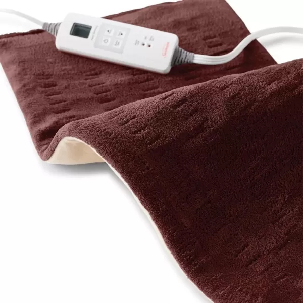 Sunbeam XL Heating Pad for Back Neck and Shoulder Pain Relief with Auto Shut Off and 6 Heat Settings Extra Large 12 x 24 BurgundyBurgundy