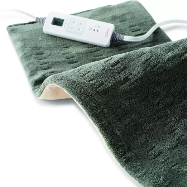 Sunbeam XL Heating Pad for Back Neck and Shoulder Pain Relief with Auto Shut Off and 6 Heat Settings Extra Large 12 x 24 BurgundyGreen