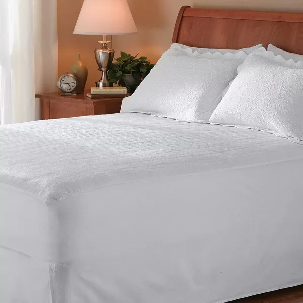 Sunbeam Heated Mattress Pad  Quilted Polyester 10 Heat Settings WhiteQueen  MSU3GQSP00012A00Full Pad