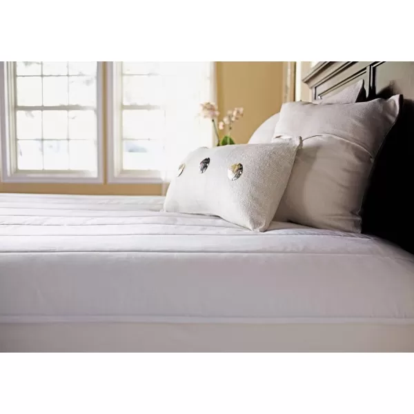 Sunbeam Heated Mattress Pad  Quilted Polyester 10 Heat Settings WhiteQueen  MSU3GQSP00012A00King Pad