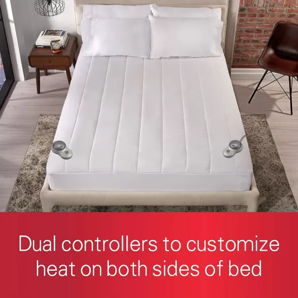 Sunbeam Heated Mattress Pad  Quilted Polyester 10 Heat Settings WhiteQueen  MSU3GQSP00012A00Queen Pad