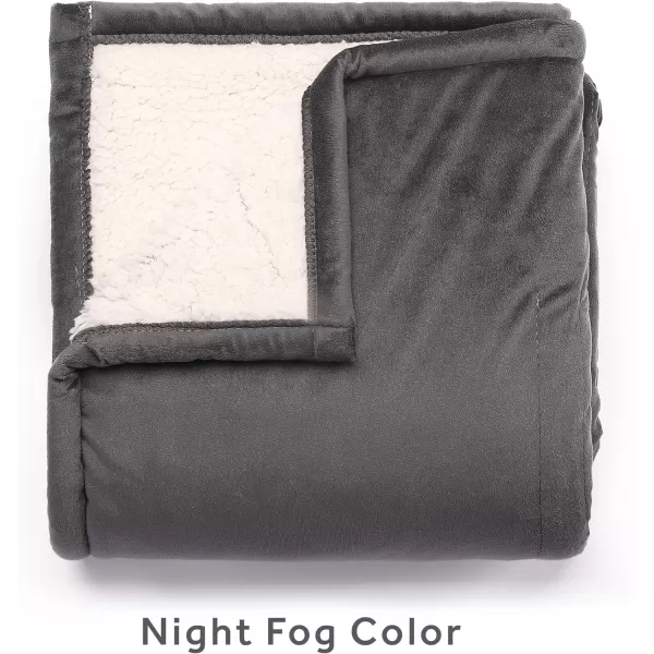 Sunbeam Royal Mink Sherpa Night Fog Heated Personal Throw  Blanket CozyWarm Adjustable Heat SettingsThrow Night Fog