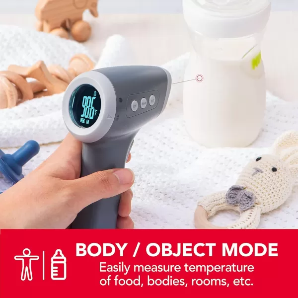 Sunbeam Touchless Digital Infrared Forehead Thermometer Body and Object Modes Instant and Accurate for Adults and Kids Audio Fever Warning Recalls Last 10 ReadingsBody  Object