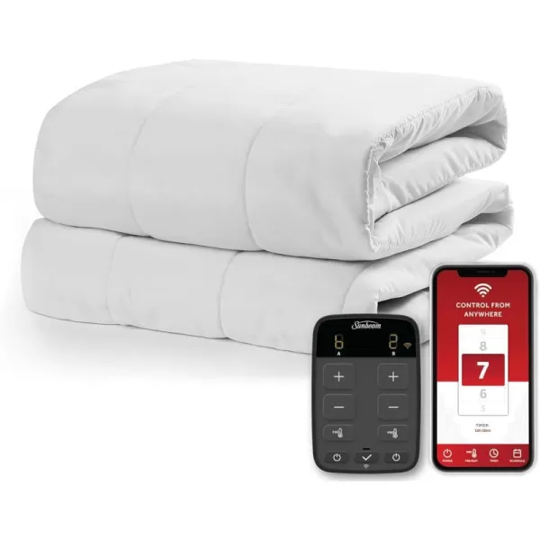 Sunbeam Polyester WiFi Connected Mattress Pad Electric Blanket 10 Heat Settings Queen SizeKing