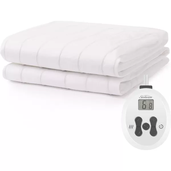 Sunbeam Restful Heated Mattress Pad  King WhiteWhite Full