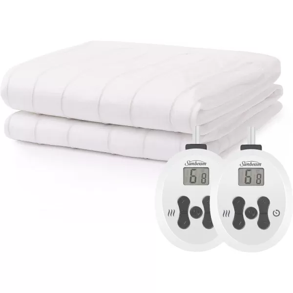 Sunbeam Restful Heated Mattress Pad  King WhiteWhite King