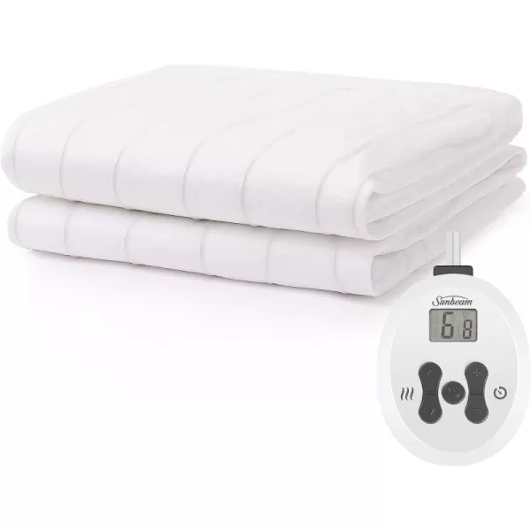 Sunbeam Restful Heated Mattress Pad  King WhiteWhite Twin