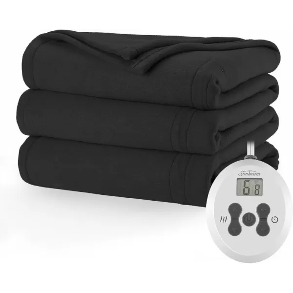 Sunbeam Royal Ultra Fleece Heated Electric Blanket Full Size 84 x 72 12 Heat Settings 12Hour Selectable Auto ShutOff Fast Heating Machine Washable Warm and Cozy MushroomNight Fog Full