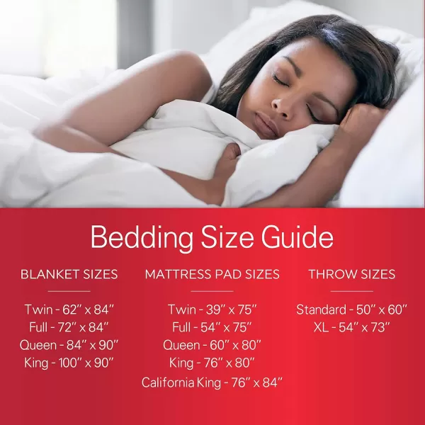 imageSunbeam Heated Mattress Pad  Quilted Polyester 10 Heat Settings WhiteQueen  MSU3GQSP00012A00King