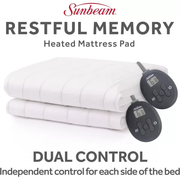 imageSunbeam Restful Heated Mattress Pad  Twin WhiteUpgraded Restful