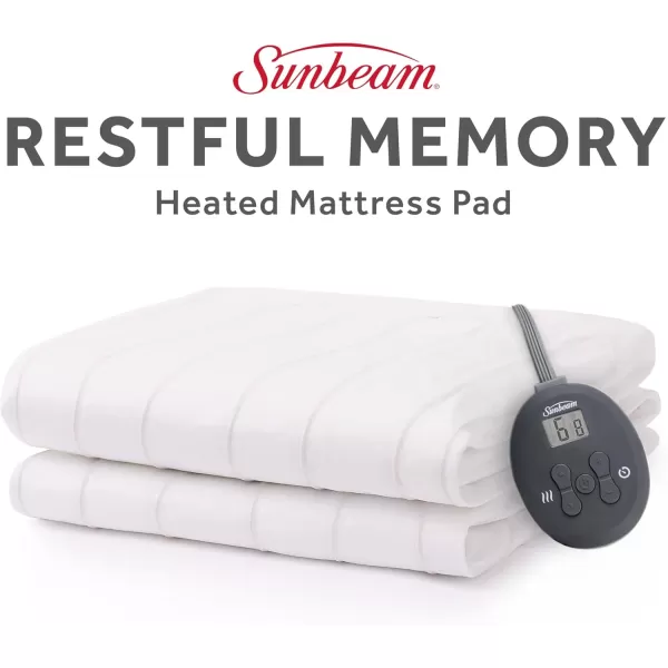 imageSunbeam Restful Heated Mattress Pad  Twin WhiteUpgraded Restful