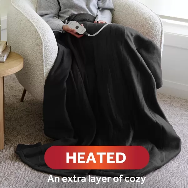 imageSunbeam Royal Ultra Fleece Heated Throw Electric Blanket 50quot x 60quot 4 Heat Settings 4Hour Auto ShutOff Warming Throw for Couch or Bed Fast Heating Machine Washable Warm and Cozy Night FogNight Fog