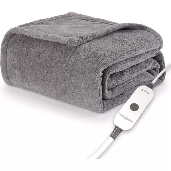 imageSunbeam Royal Luxe Mushroom Heated Blanket  TwinDove Grey