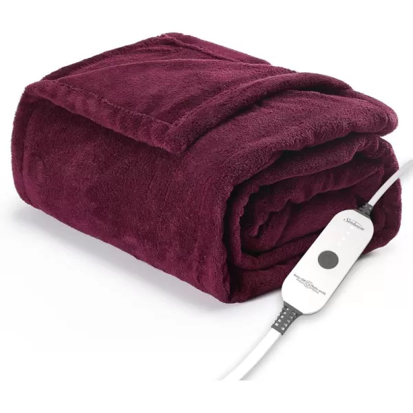 imageSunbeam Royal Luxe Mushroom Heated Blanket  TwinCabernet