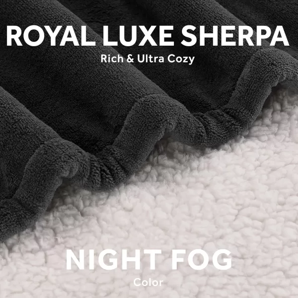 imageSunbeam Royal Luxe Sherpa Night Fog Heated Blanket  KingNight Fog