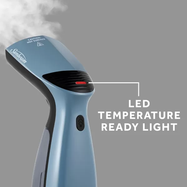 imageSunbeam 1520W Handheld Steamer for Clothes Portable Foldable Travel Steamer Dual Voltage 120240 NonStick High and Low Steam Setting 25s Heat Up 140ml Tank Bristle Brush Storage Bag BlackCompact