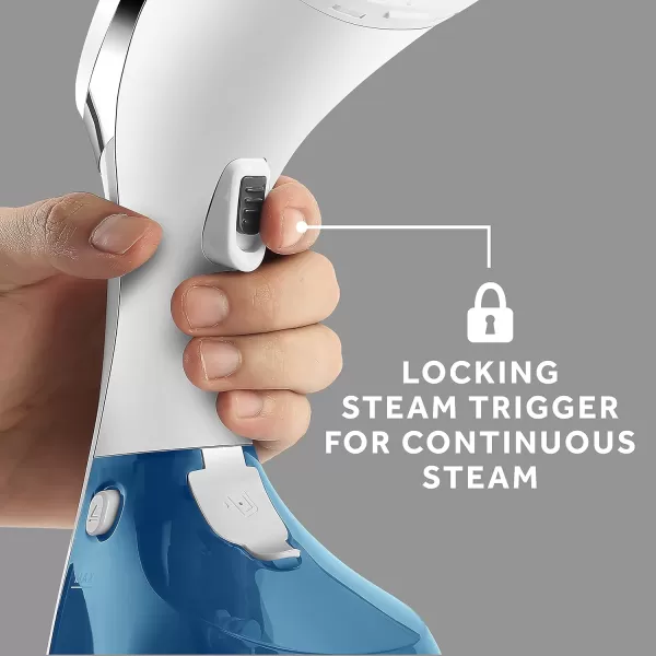 imageSunbeam 1520W Handheld Steamer for Clothes Portable Foldable Travel Steamer Dual Voltage 120240 NonStick High and Low Steam Setting 25s Heat Up 140ml Tank Bristle Brush Storage Bag BlackPower Steam