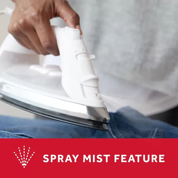 imageSunbeam Compact Steam Iron 1200 Watts NonStick Soleplate Powerful Shot of Steam Horizontal or Vertical Spray Mist Precision Tip WhiteBlueWhite