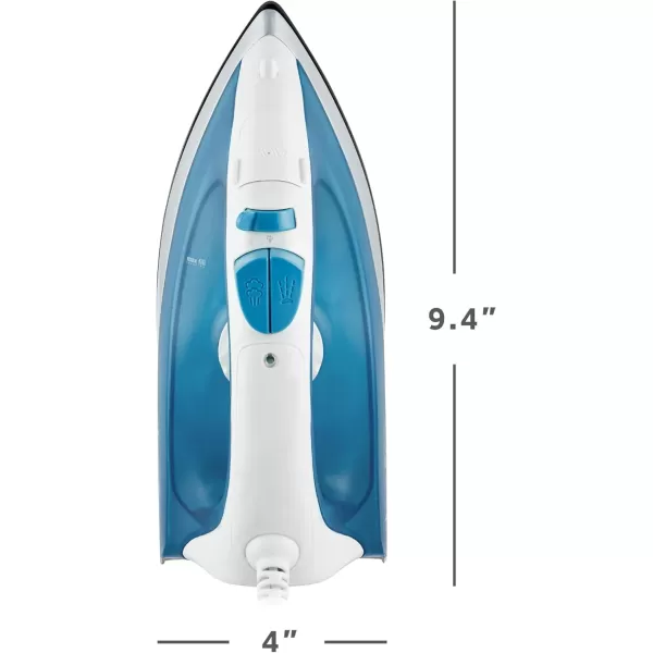 imageSunbeam Compact Steam Iron 1200 Watts NonStick Soleplate Powerful Shot of Steam Horizontal or Vertical Spray Mist Precision Tip WhiteBlueWhiteBlue