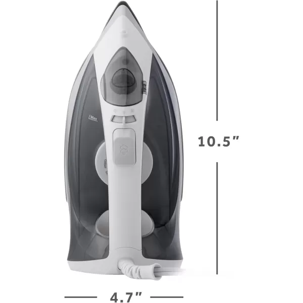 imageSunbeam Compact Steam Iron 1200 Watts NonStick Soleplate Powerful Shot of Steam Horizontal or Vertical Spray Mist Precision Tip WhiteBlueWhiteGrey