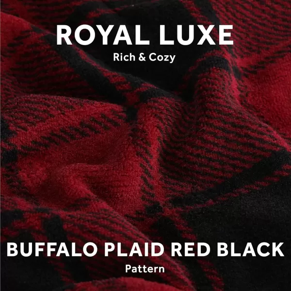 imageSunbeam Royal Luxe Admiral Blue Heated Personal Throw  Blanket CozyWarm Adjustable Heat SettingsRed Black Buffalo Plaid