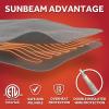 imageSunbeam Electric Royal Luxe Microplush Heated Blanket 12 Heat Settings 12Hour Auto ShutOff Fast Heating Warm ampamp Cozy Machine Washable Mushroom Color Full 84quot x 72quotNight Fog