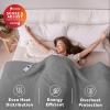 imageSunbeam Electric Royal Luxe Microplush Heated Blanket 12 Heat Settings 12Hour Auto ShutOff Fast Heating Warm ampamp Cozy Machine Washable Dove Gray Color Twin 84quot x 62quotDove Grey