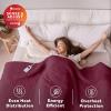 imageSunbeam Electric Royal Luxe Microplush Heated Blanket 12 Heat Settings 12Hour Auto ShutOff Fast Heating Warm ampamp Cozy Machine Washable Dove Gray Color Twin 84quot x 62quotCabernet