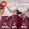 imageSunbeam Electric Royal Luxe Microplush Heated Blanket 12 Heat Settings 12Hour Auto ShutOff Fast Heating Warm ampamp Cozy Machine Washable Dove Gray Color Twin 84quot x 62quotCabernet