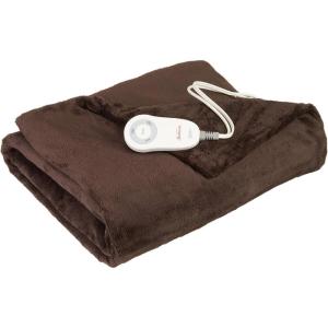 imageSunbeam Electric Royal Luxe Microplush Heated Blanket 12 Heat Settings 12Hour Auto ShutOff Fast Heating Warm ampamp Cozy Machine Washable Dove Gray Color Twin 84quot x 62quotWalnut