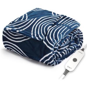 imageSunbeam Royal Posh Night Fog Heated Blanket  FullBlue Rounds