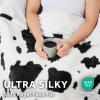 imageSunbeam Electric Heated Throw Blanket Royal Faux Fur Fast Heating 4 Heat Settings 4Hour Auto ShutOff Rich and Ultra Silky Cow Print 50quot  60quot