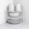 image:imageHome Basics 3Tier Kitchen Corner Counter Shelf and Cabinet Organizer Heavy Duty Wire Shelf in WhiteSingle Pack