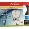 image:imageSunbeam 60W LED DIMMABLE A19 Light 2 PACK ENERGY STAR 800 Lumens 3000K WARM WHITE 95 Watt 60 Replacement  Equivalent