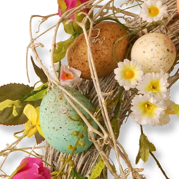 National Tree 18 Inch Easter Wreath with Mixed Flowers Twigs and Pastel Eggs GAE3018WEFNational Tree 18 Inch Easter Wreath with Mixed Flowers Twigs and Pastel Eggs GAE3018WEF