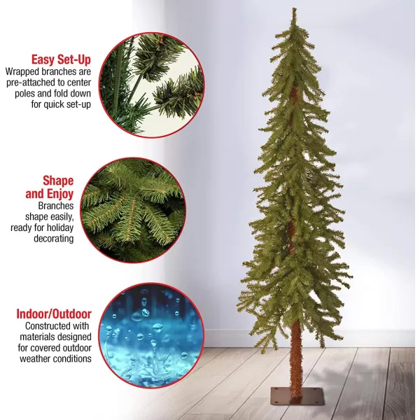 National Tree Company Artificial Christmas Tree  Includes Stand  Hickory Cedar Slim  6 ft6 ft