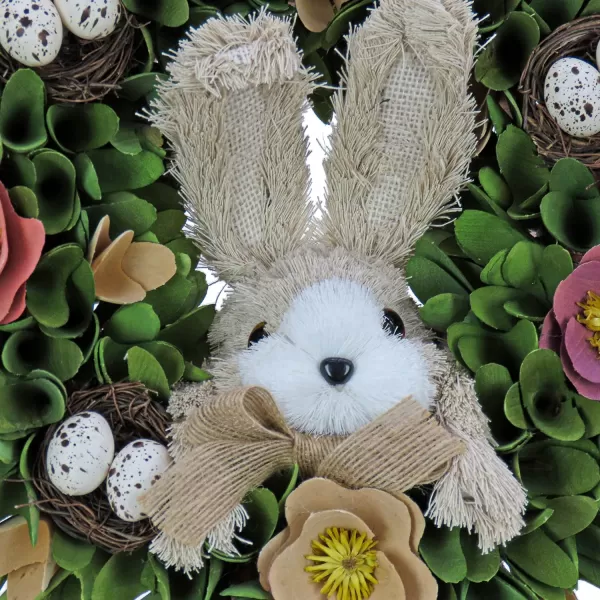 National Tree Company Artificial Hanging Wreath Foam Ring Base Decorated with Colorful Flower Blooms Pastel Eggs Bunny Easter Collection 13 InchesNational Tree Company Artificial Hanging Wreath Foam Ring Base Decorated with Colorful Flower Blooms Pastel Eggs Bunny Easter Collection 13 Inches