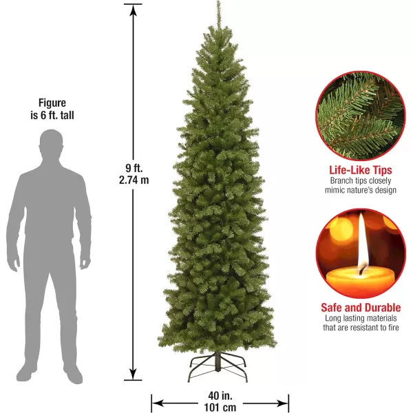 National Tree Company Artificial Slim Christmas Tree Green North Valley Spruce Includes Stand 9 FeetNational Tree Company Artificial Slim Christmas Tree Green North Valley Spruce Includes Stand 9 Feet