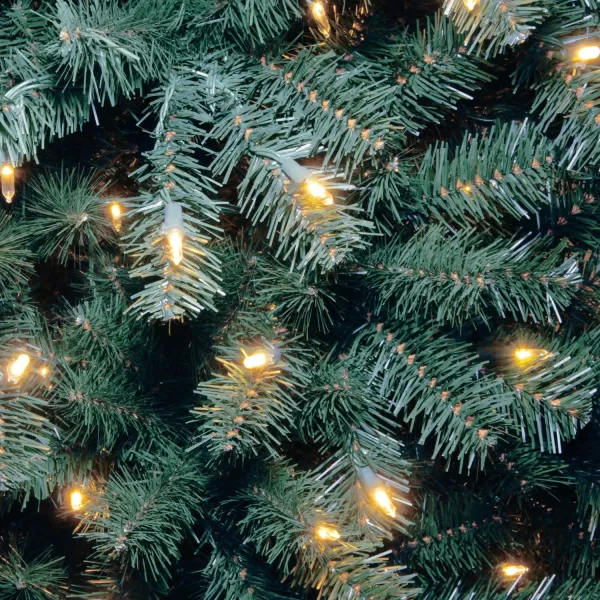 National Tree Company PreLit Artificial Full Christmas Tree Blue North Valley Spruce White Lights Includes Stand 65 feet9 ft