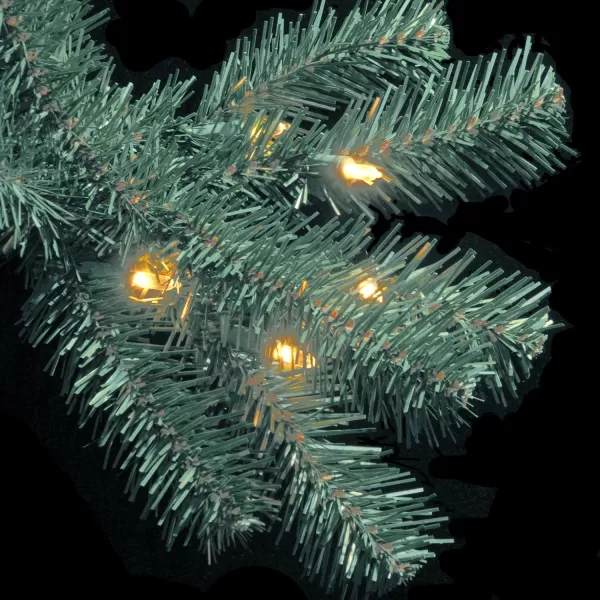 National Tree Company PreLit Artificial Full Christmas Tree Blue North Valley Spruce White Lights Includes Stand 65 feet9 ft