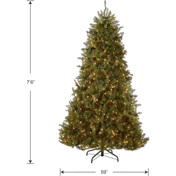 National Tree Company PreLit Artificial Full Christmas Tree Green Dunhill Fir Clear Lights Includes PowerConnect and Stand 9 Feet75 ft Tree