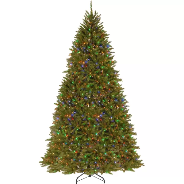 National Tree Company PreLit Artificial Full Christmas Tree Green Dunhill Fir Dual Color LED Lights Includes PowerConnect and Stand 75 Feet10 ft Christmas Tree